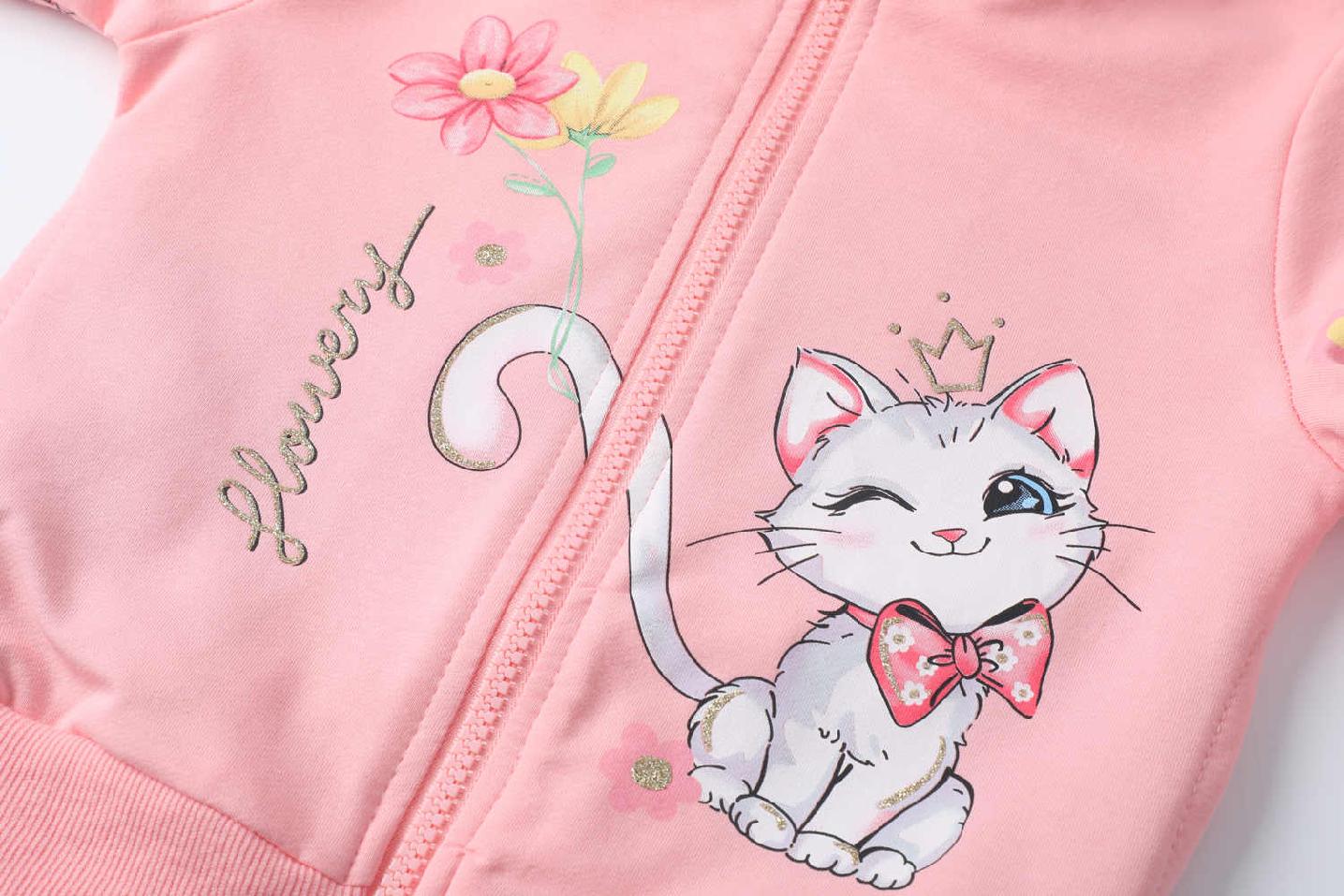 Dívčí mikina Kugo BM2407 meruňková